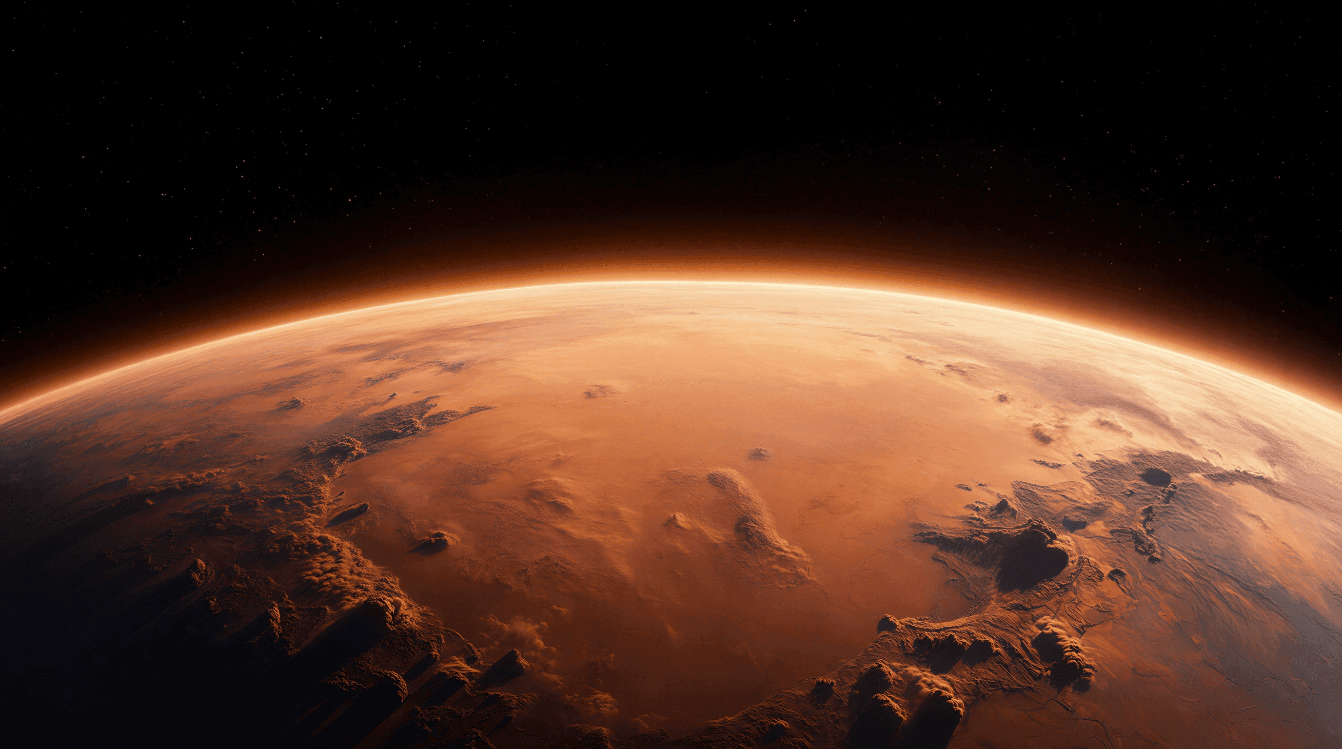 Mars planet from space